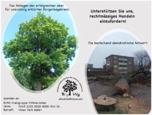 Spendenaufruf Rettet den Park Heide