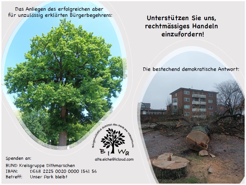 Spendenaufruf Rettet den Park Heide